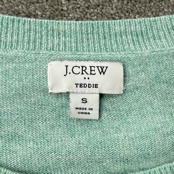 J.Crew Factory Teddie Sweater Women’s Small Mint Green Cotton Wool Blend F5199 - Picture 5 of 9